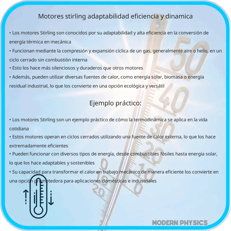 Motores Stirling | Adaptabilidad, Eficiencia y Dinámica