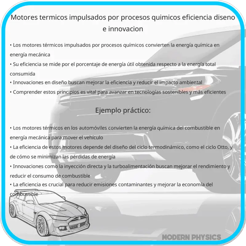 Motores Térmicos Impulsados por Procesos Químicos | Eficiencia, Diseño e Innovación