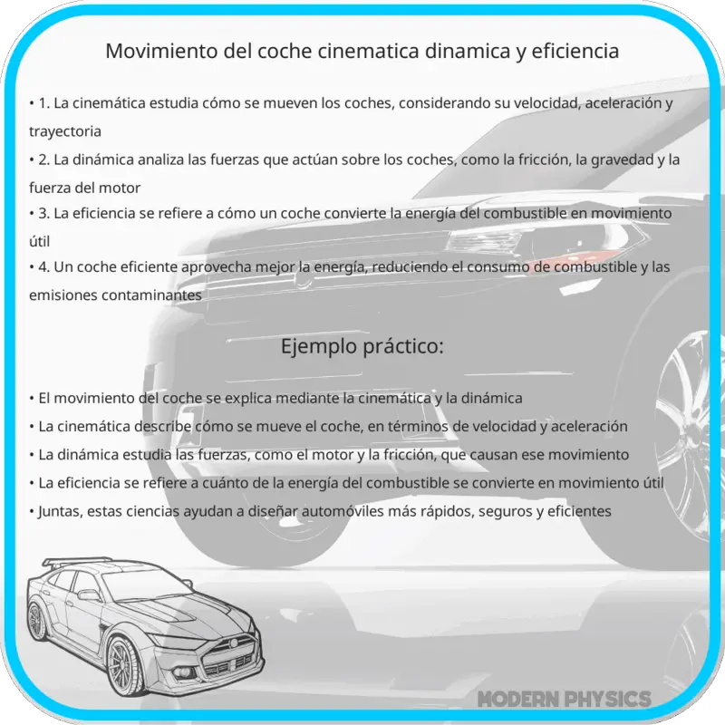Movimiento del Coche | Cinemática, Dinámica y Eficiencia