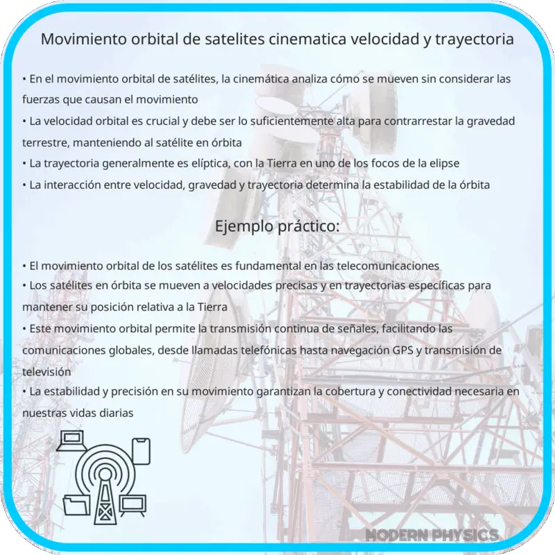 Movimiento Orbital de Satélites | Cinemática, Velocidad y Trayectoria