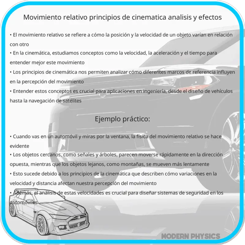 Movimiento Relativo | Principios de Cinemática, Análisis y Efectos