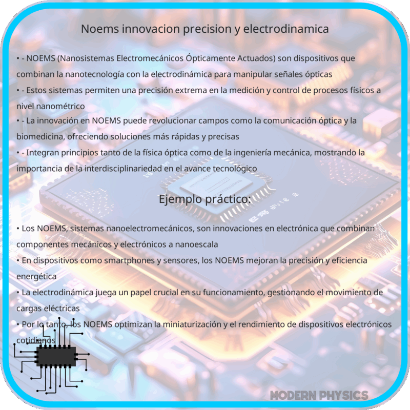 NOEMS | Innovación, Precisión y Electrodinámica