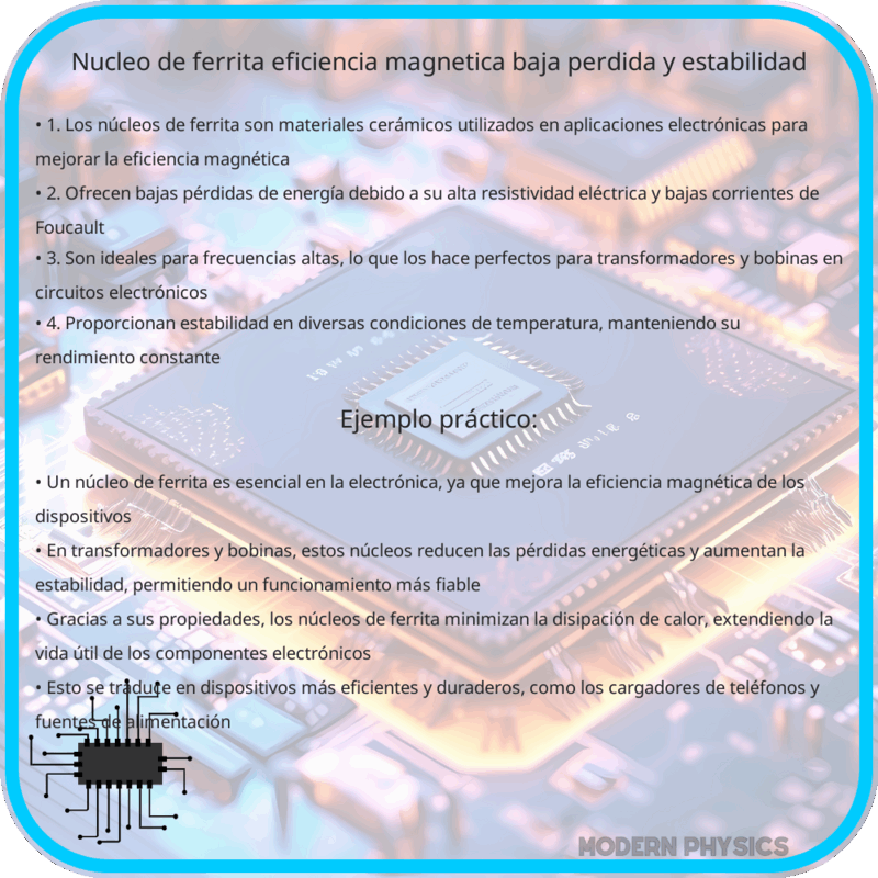 Núcleo de Ferrita | Eficiencia Magnética, Baja Pérdida y Estabilidad