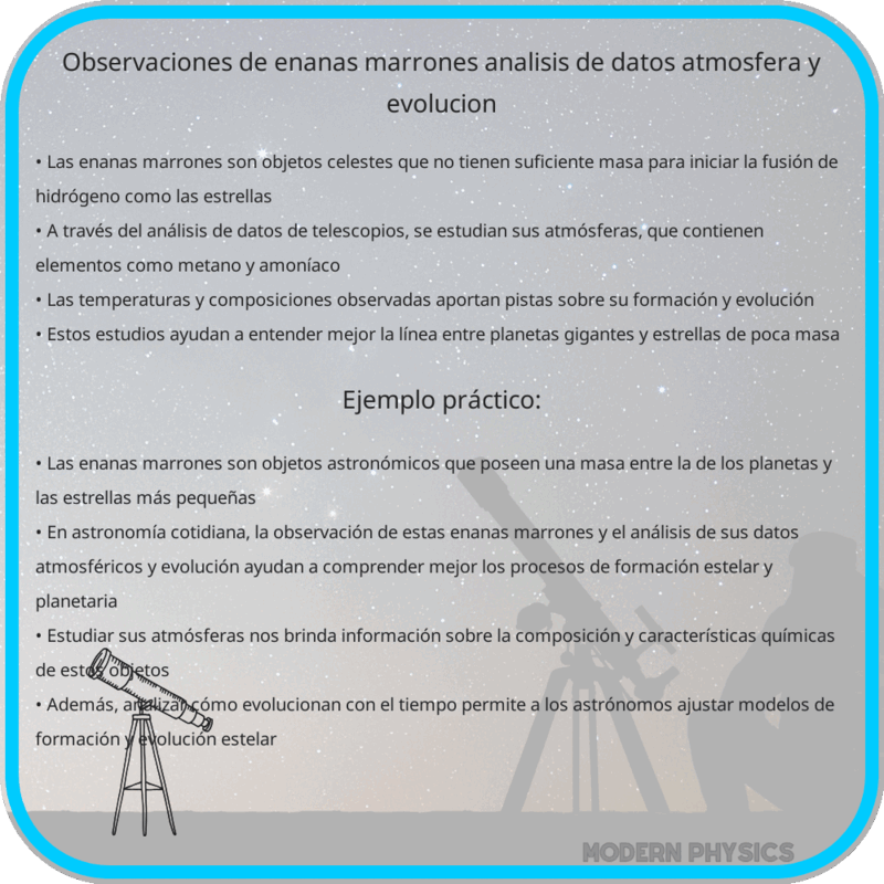 Observaciones de Enanas Marrones | Análisis de Datos, Atmósfera y Evolución