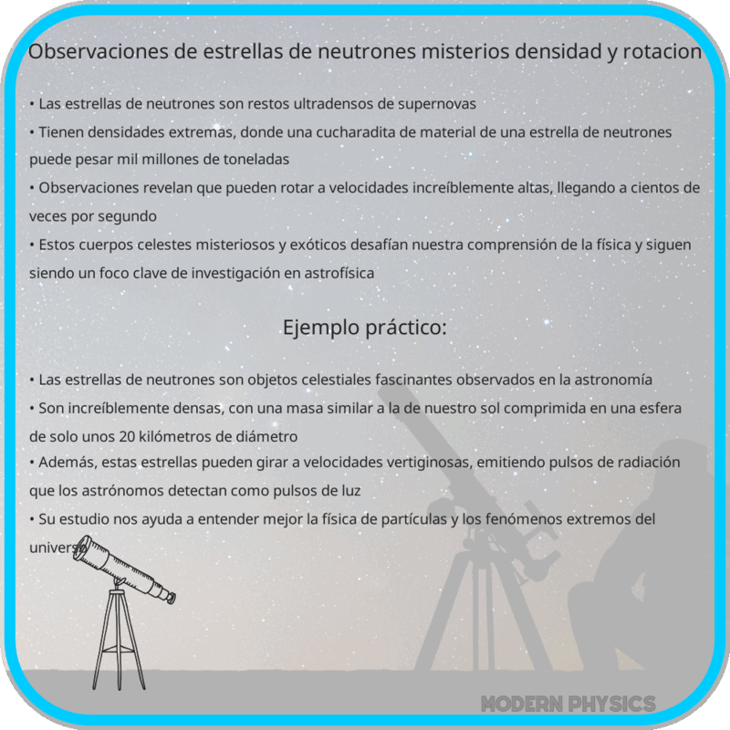 Observaciones de Estrellas de Neutrones | Misterios, Densidad y Rotación