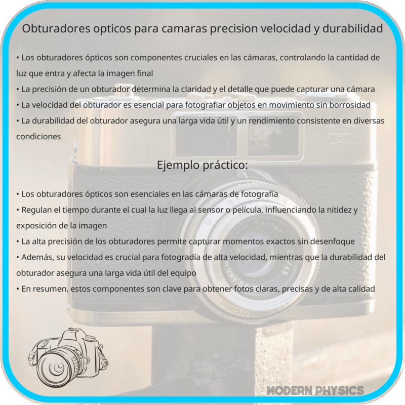 Obturadores Ópticos para Cámaras | Precisión, Velocidad y Durabilidad