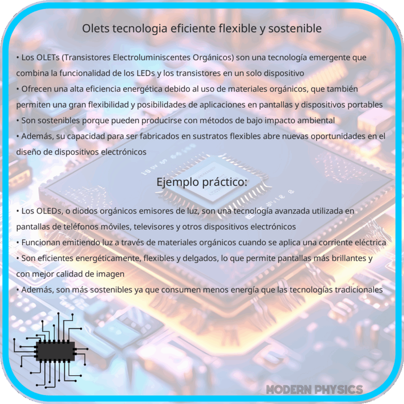 OLETs: Tecnología Eficiente, Flexible y Sostenible