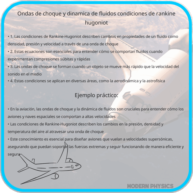 Ondas de Choque y Dinámica de Fluidos: Condiciones de Rankine-Hugoniot