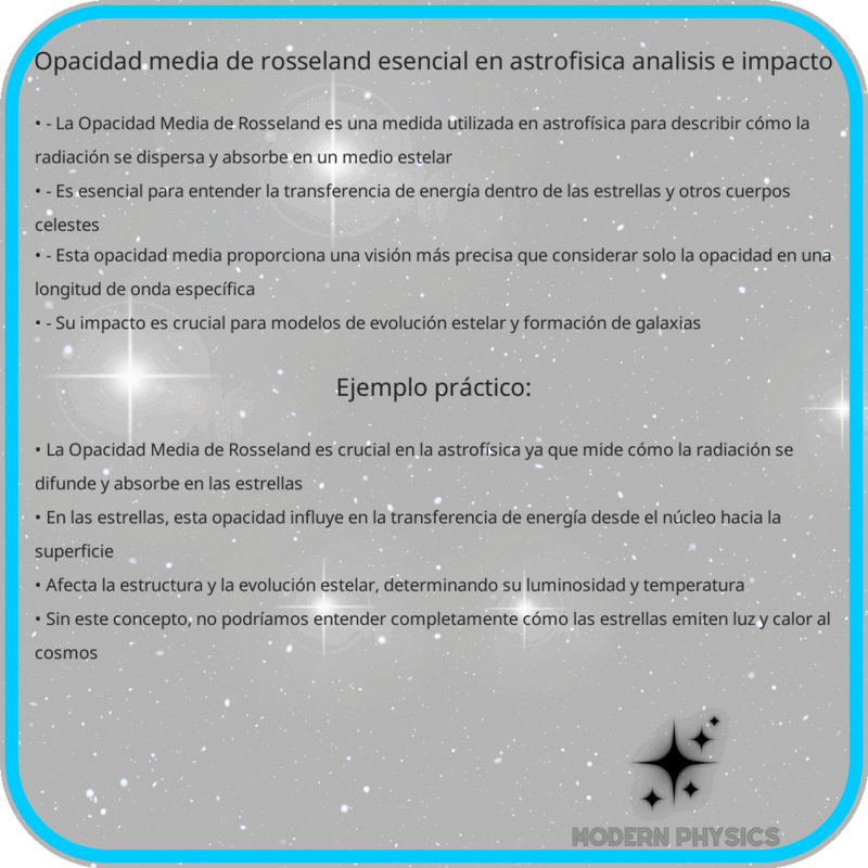 Opacidad Media de Rosseland | Esencial en Astrofísica, Análisis e Impacto
