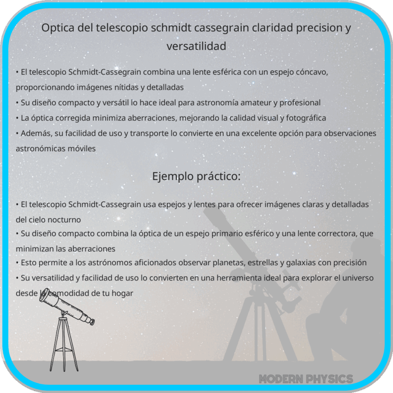 Óptica del Telescopio Schmidt-Cassegrain | Claridad, Precisión y Versatilidad