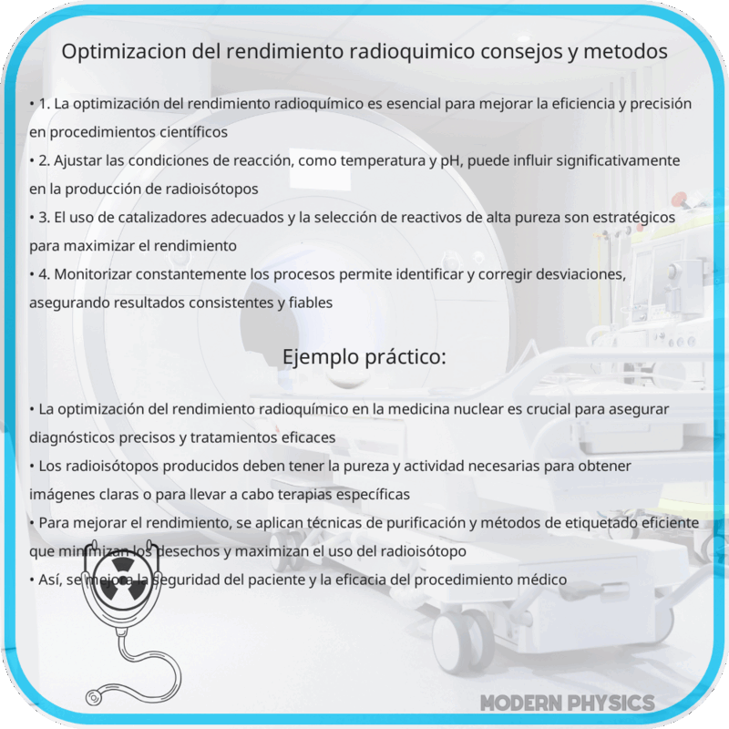 Optimización del Rendimiento Radioquímico | Consejos y Métodos