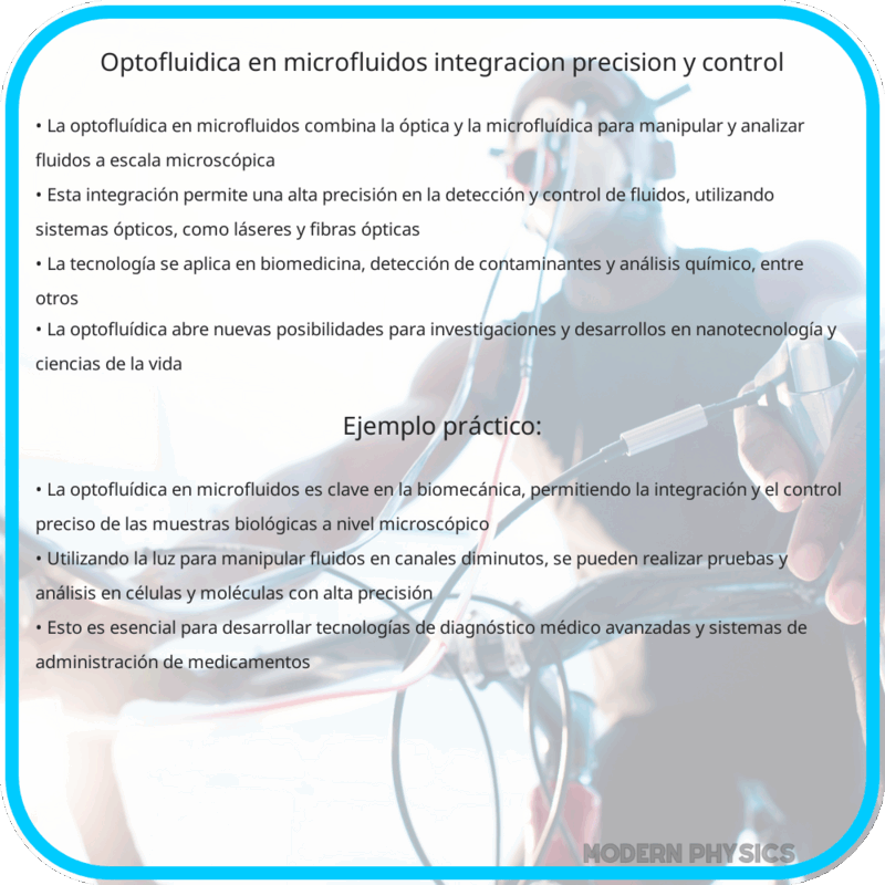 Optofluídica en microfluidos | Integración, Precisión y Control
