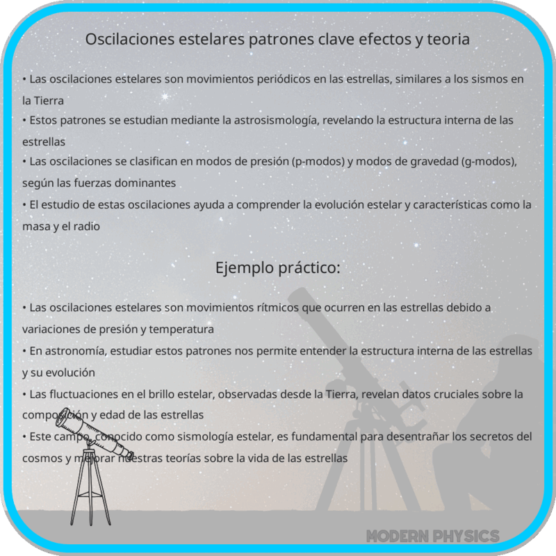 Oscilaciones Estelares | Patrones Clave, Efectos y Teoría