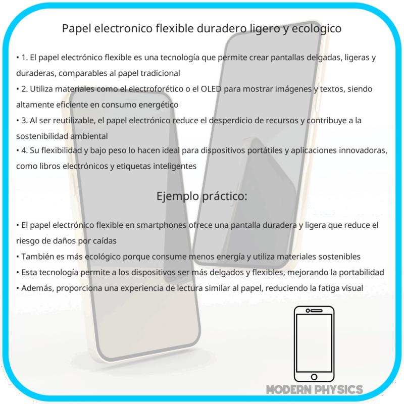 Papel Electrónico Flexible: Duradero, Ligero y Ecológico