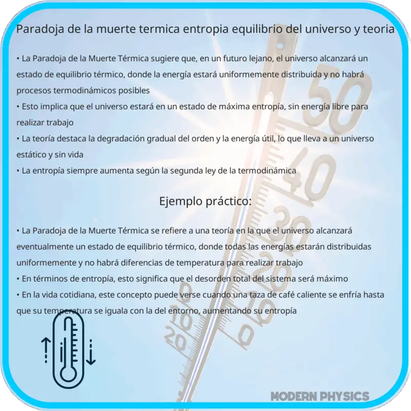 Paradoja de la Muerte Térmica | Entropía, Equilibrio del Universo y Teoría