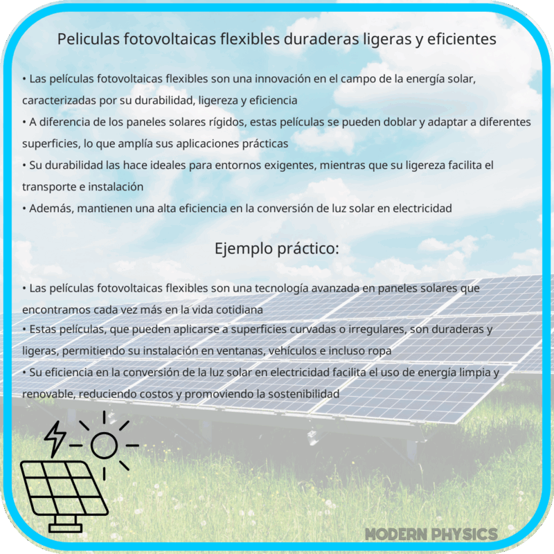 Películas Fotovoltaicas Flexibles | Duraderas, Ligeras y Eficientes
