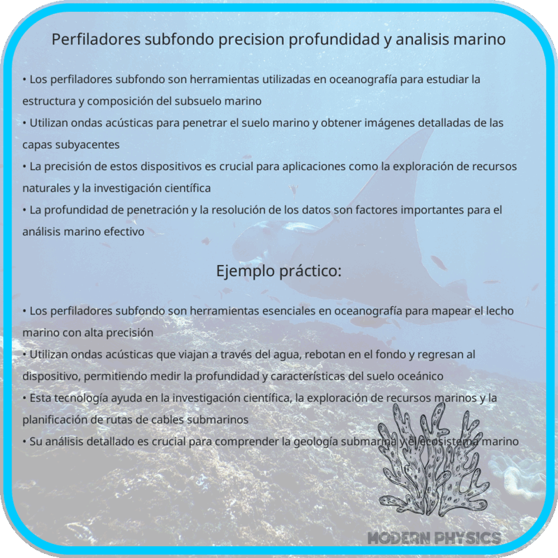 Perfiladores Subfondo: Precisión, Profundidad y Análisis Marino