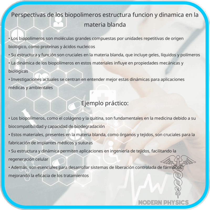 Perspectivas de los Biopolímeros | Estructura, Función y Dinámica en la Materia Blanda