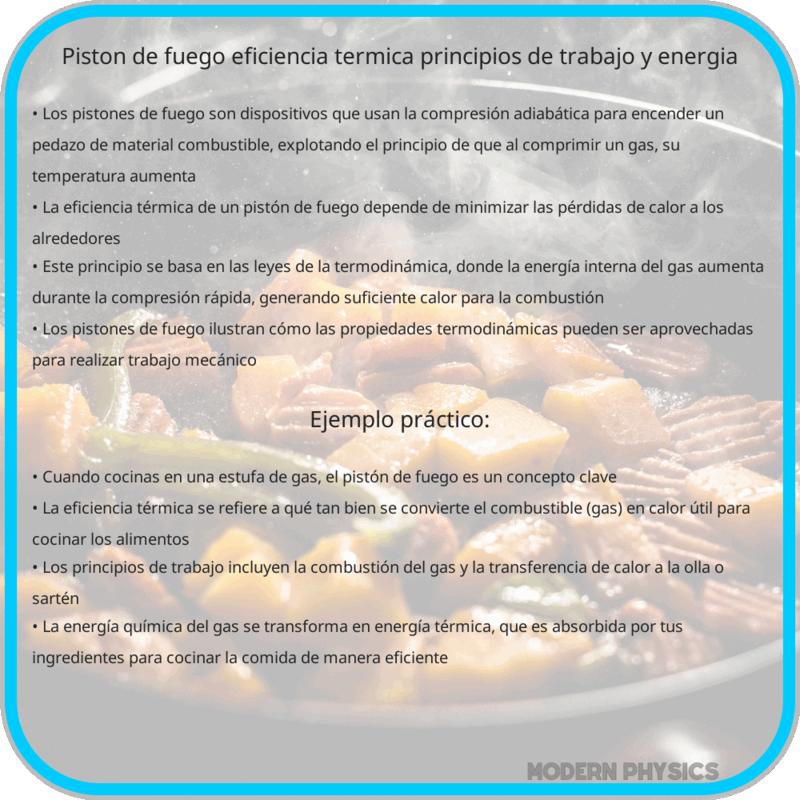 Pistón de Fuego | Eficiencia Térmica, Principios de Trabajo y Energía