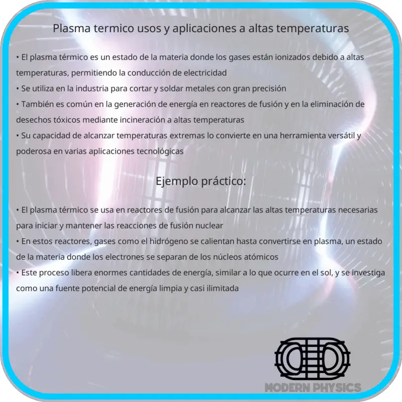 Plasma Térmico | Usos y Aplicaciones a Altas Temperaturas