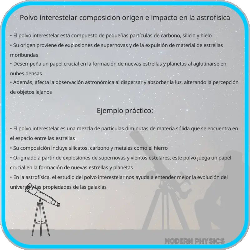 Polvo Interestelar: Composición, Origen e Impacto en la Astrofísica