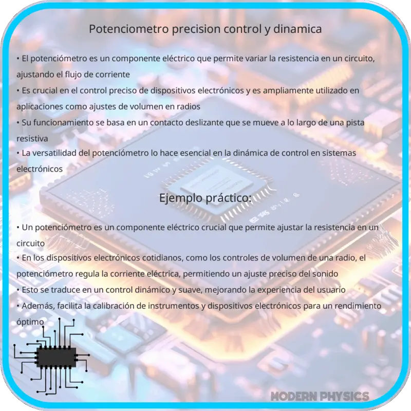 Potenciómetro: Precisión, Control y Dinámica