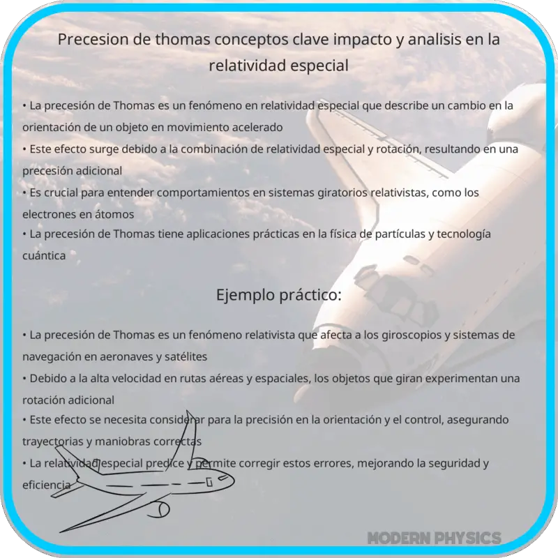 Precesión de Thomas | Conceptos Clave, Impacto y Análisis en la Relatividad Especial