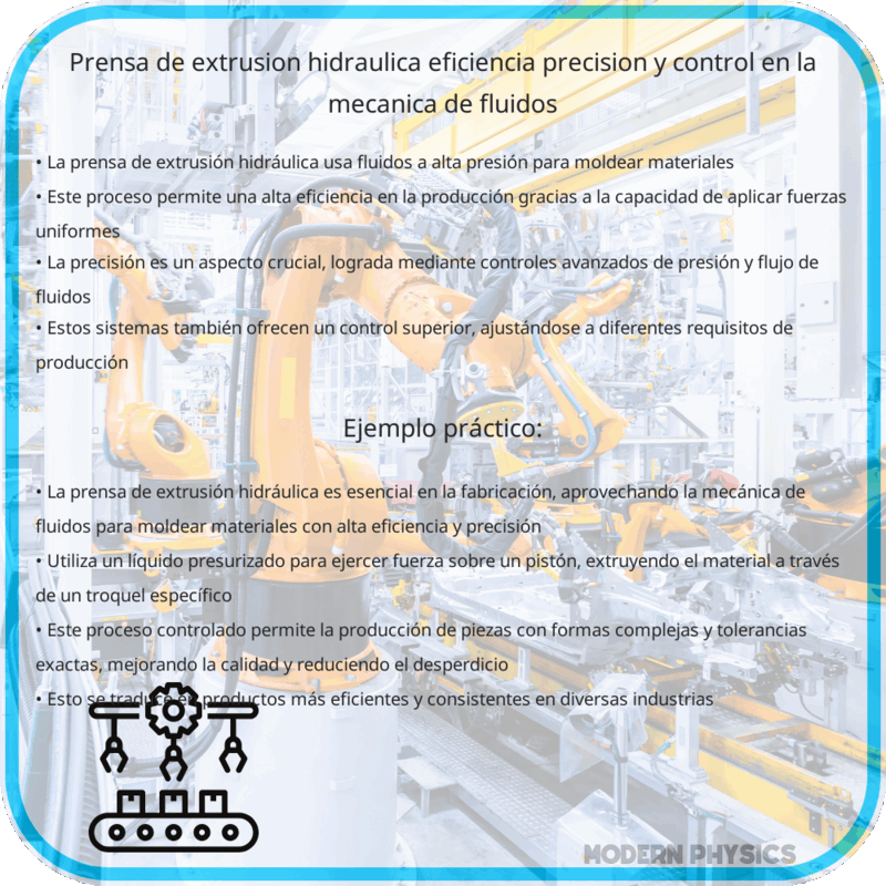 Prensa de Extrusión Hidráulica | Eficiencia, Precisión y Control en la Mecánica de Fluidos
