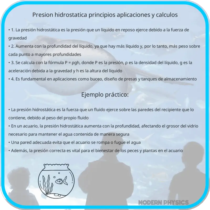 Presión Hidrostática | Principios, Aplicaciones y Cálculos