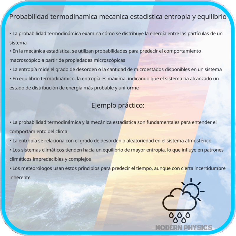 Probabilidad Termodinámica: Mecánica Estadística, Entropía y Equilibrio