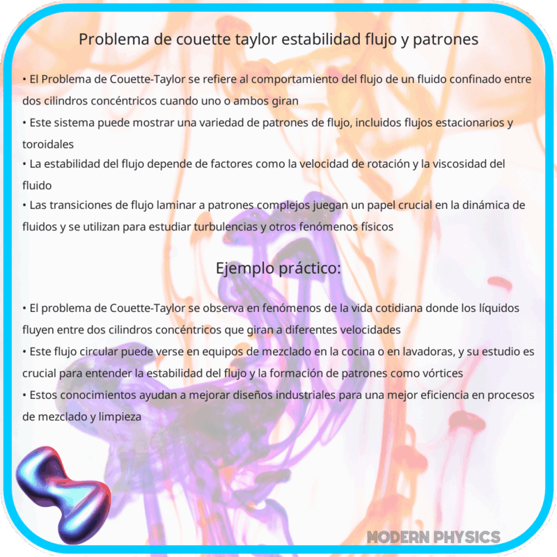 Problema de Couette-Taylor | Estabilidad, Flujo y Patrones