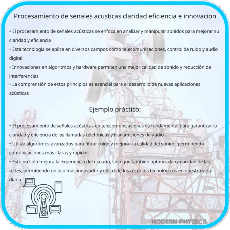 Procesamiento de Señales Acústicas | Claridad, Eficiencia e Innovación
