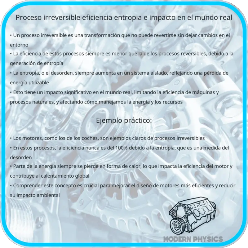Proceso Irreversible | Eficiencia, Entropía e Impacto en el Mundo Real