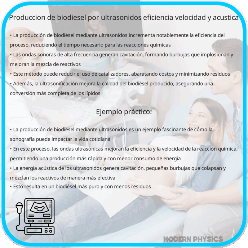 Producción de Biodiésel por Ultrasonidos | Eficiencia, Velocidad y Acústica