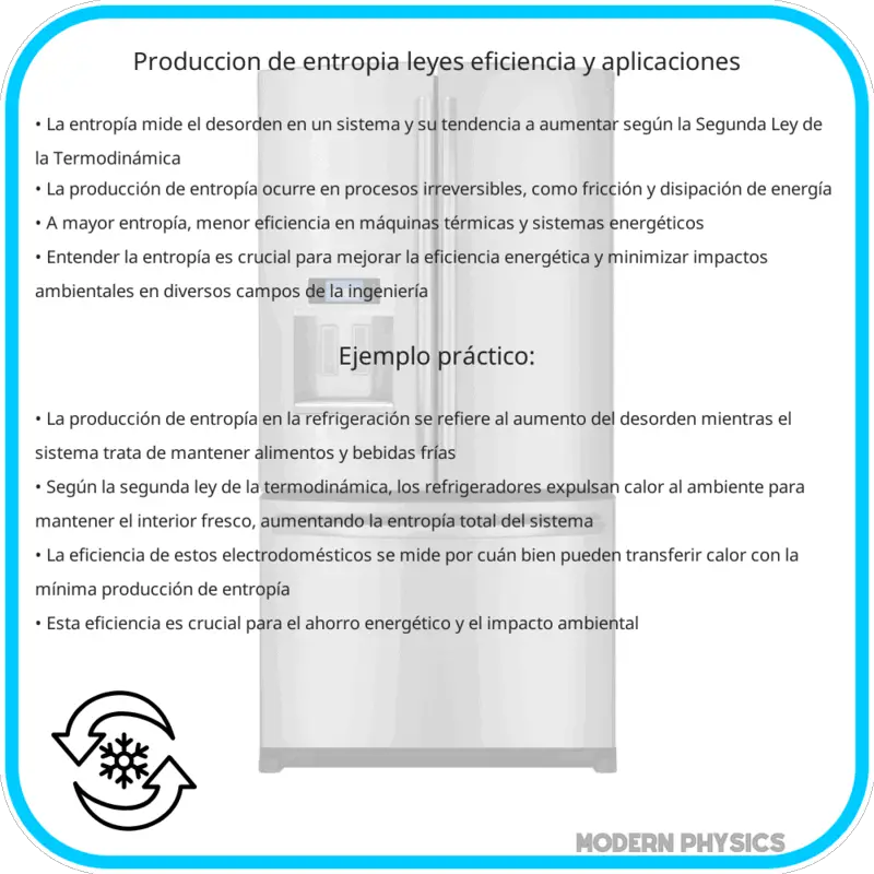 Producción de Entropía | Leyes, Eficiencia y Aplicaciones