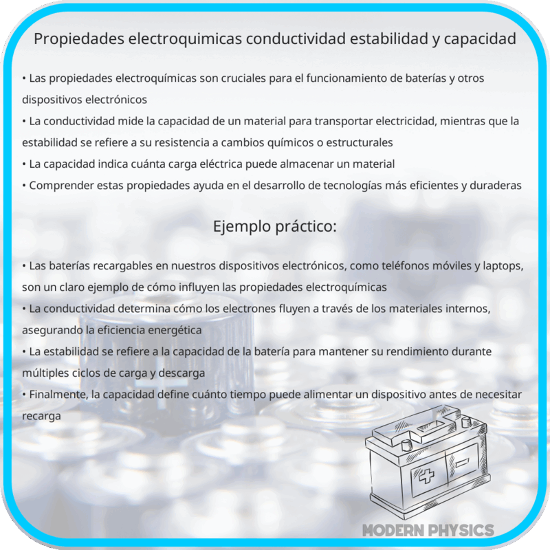 Propiedades Electroquímicas | Conductividad, Estabilidad y Capacidad