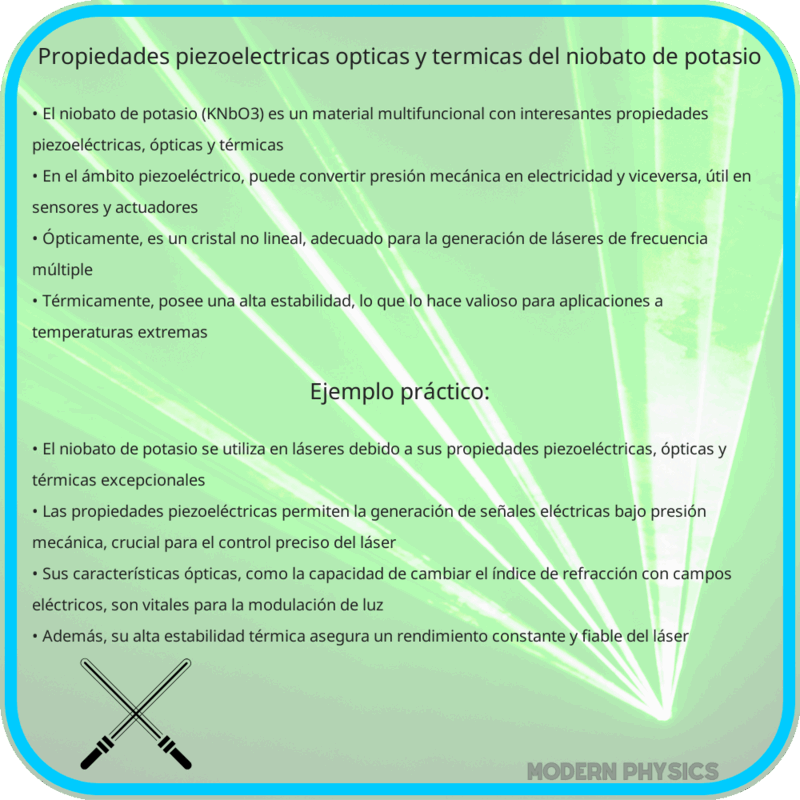 Propiedades Piezoeléctricas, Ópticas y Térmicas del Niobato de Potasio