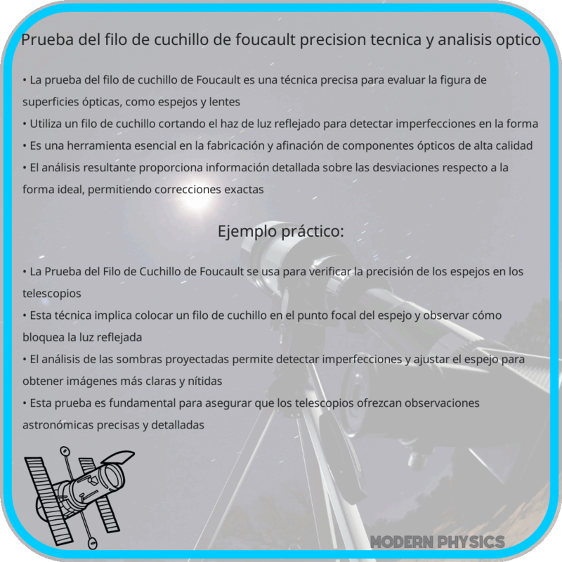 Prueba del Filo de Cuchillo de Foucault: Precisión, Técnica y Análisis Óptico