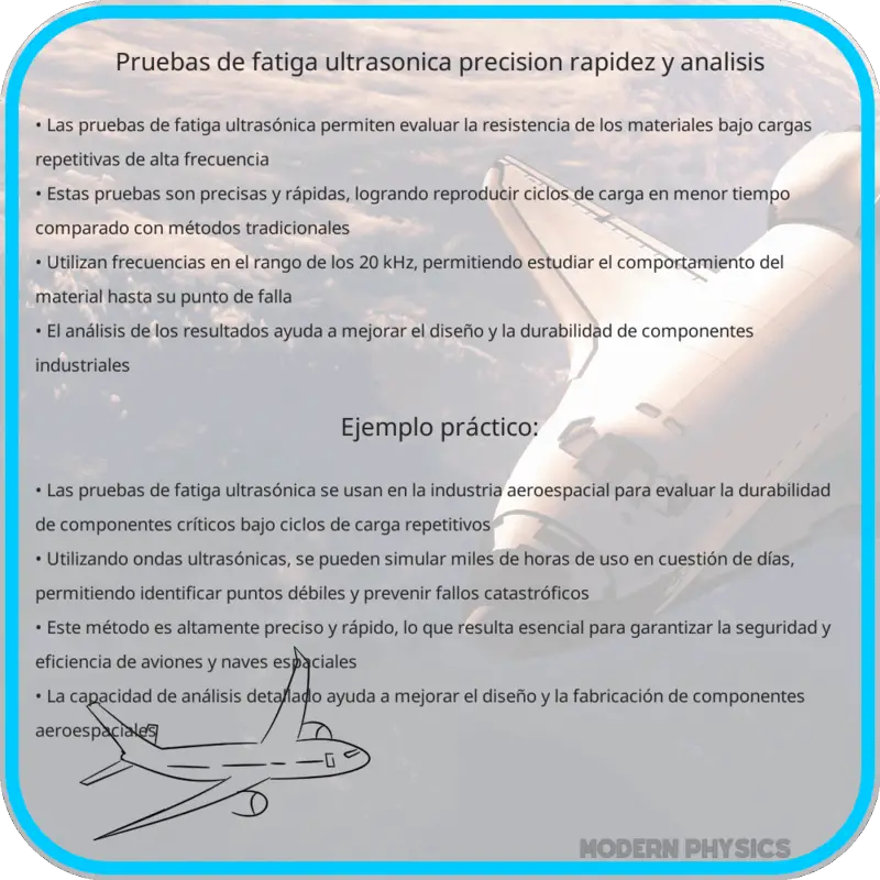 Pruebas de Fatiga Ultrasónica | Precisión, Rapidez y Análisis