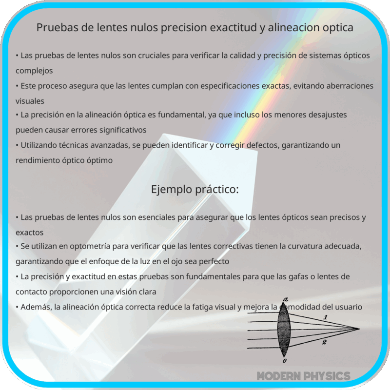 Pruebas de Lentes Nulos | Precisión, Exactitud y Alineación Óptica