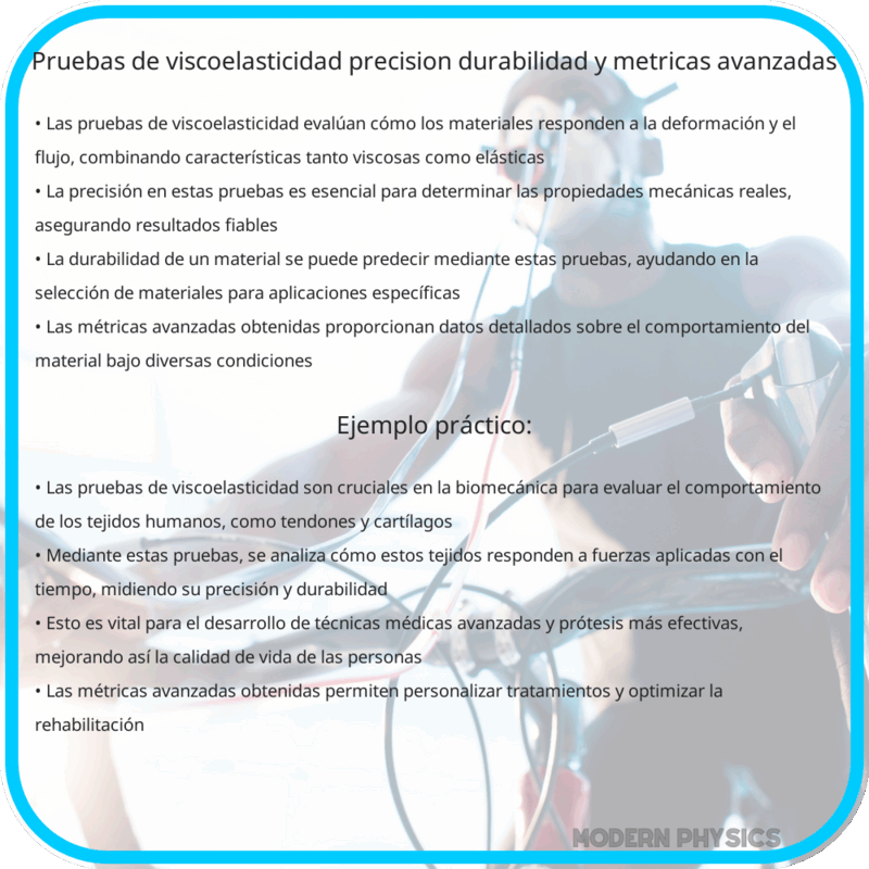 Pruebas de Viscoelasticidad | Precisión, Durabilidad y Métricas Avanzadas