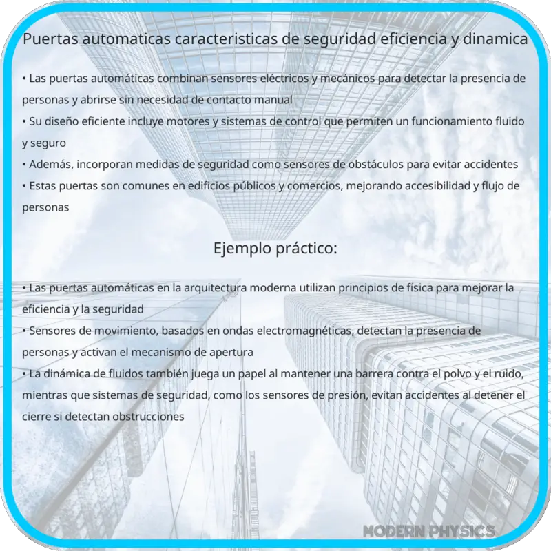 Puertas Automáticas | Características de Seguridad, Eficiencia y Dinámica