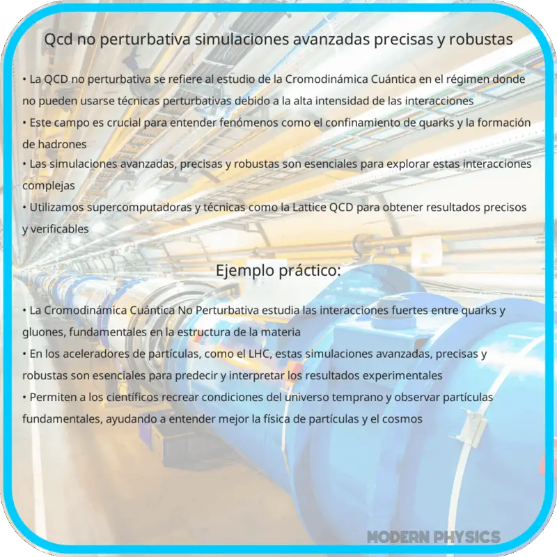 QCD No Perturbativa | Simulaciones Avanzadas, Precisas y Robustas
