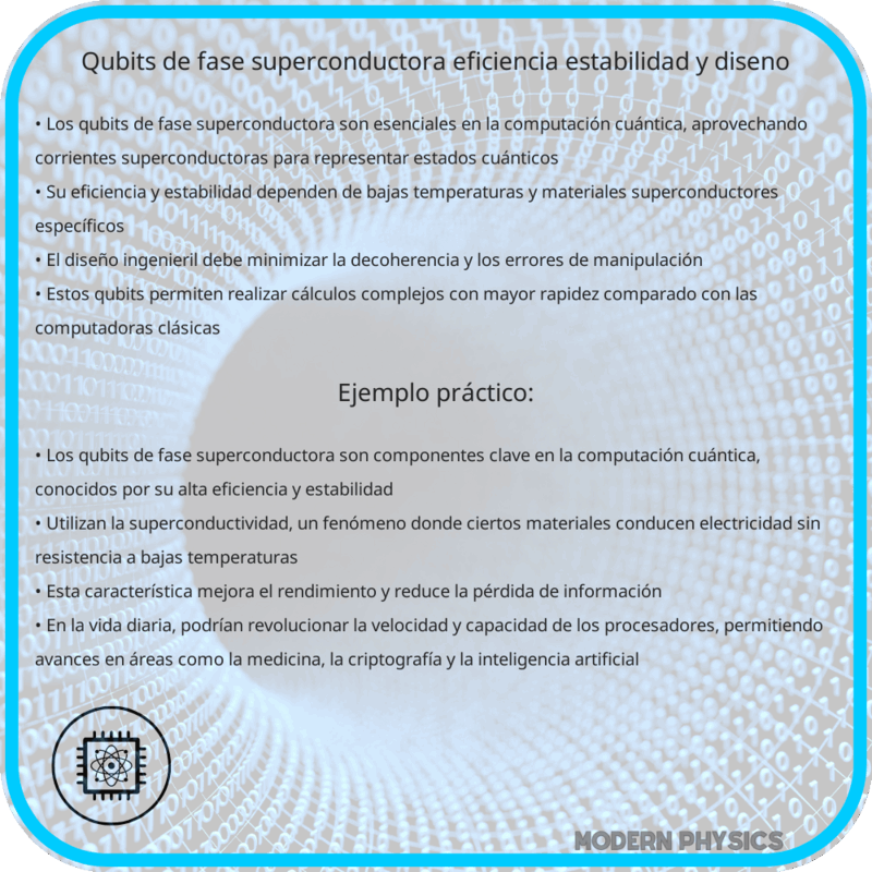 Qubits de Fase Superconductora | Eficiencia, Estabilidad y Diseño