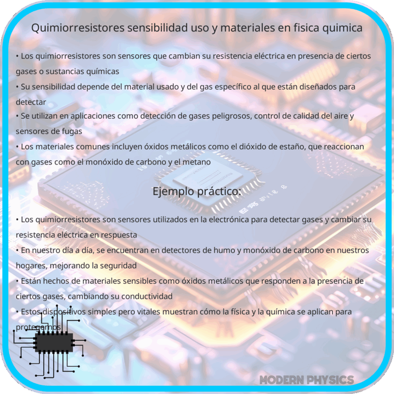 Quimiorresistores | Sensibilidad, Uso y Materiales en Física Química