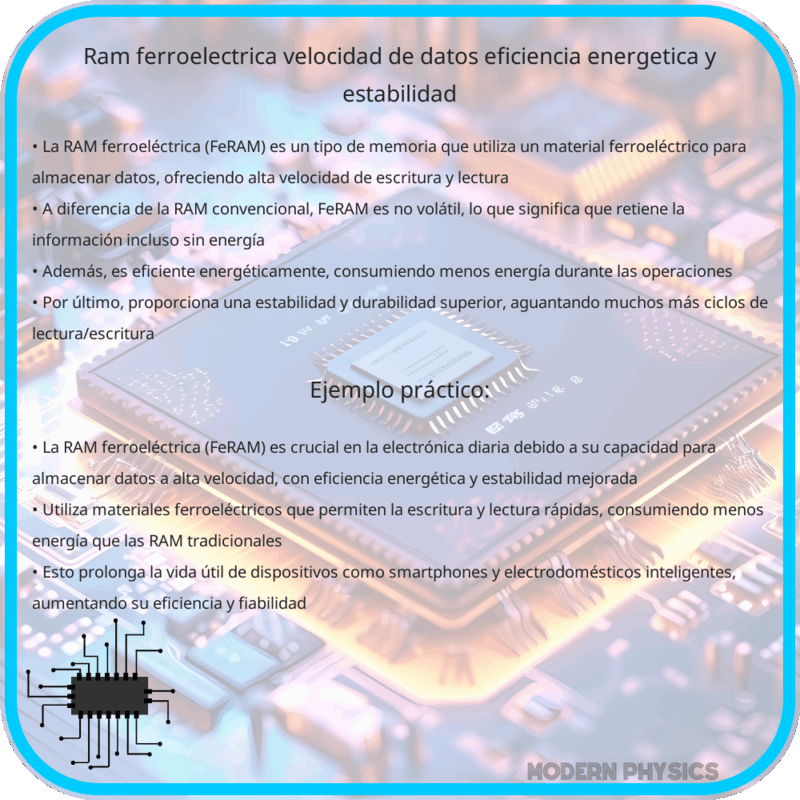 RAM Ferroeléctrica | Velocidad de Datos, Eficiencia Energética y Estabilidad