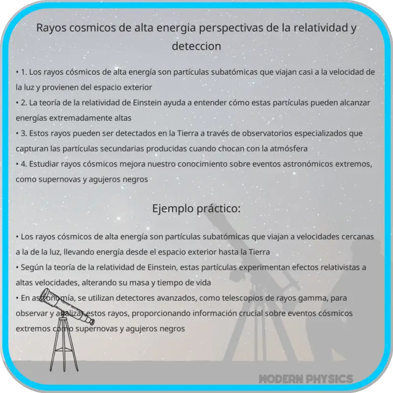 Rayos Cósmicos de Alta Energía | Perspectivas de la Relatividad y Detección