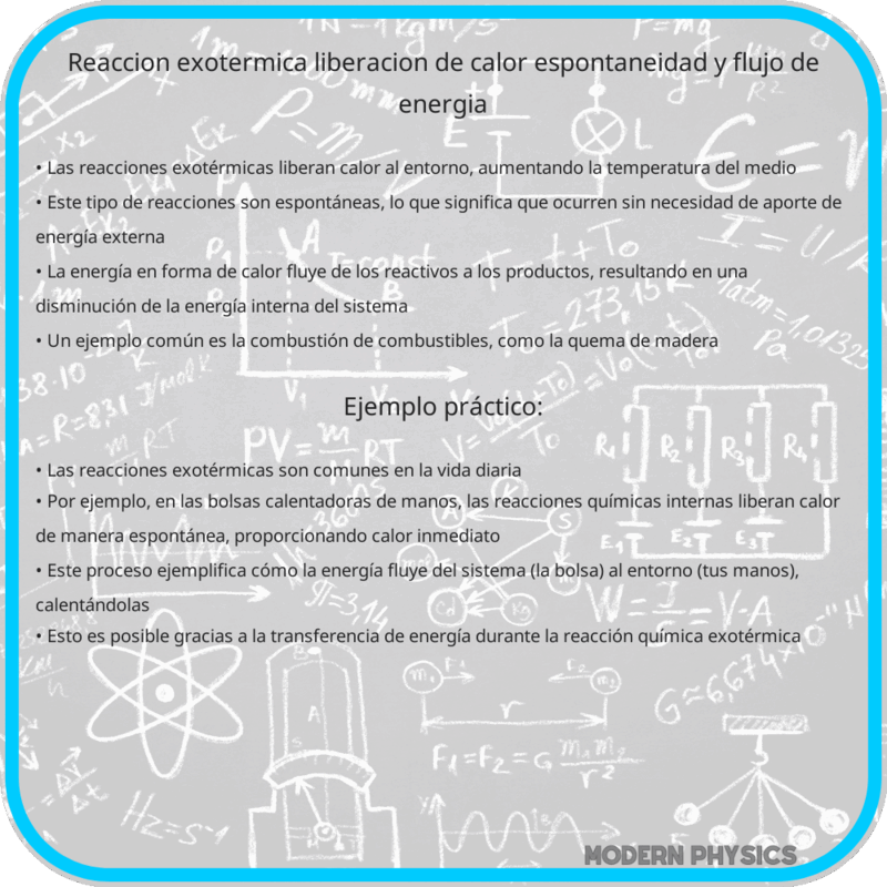 Reacción Exotérmica | Liberación de Calor, Espontaneidad y Flujo de Energía