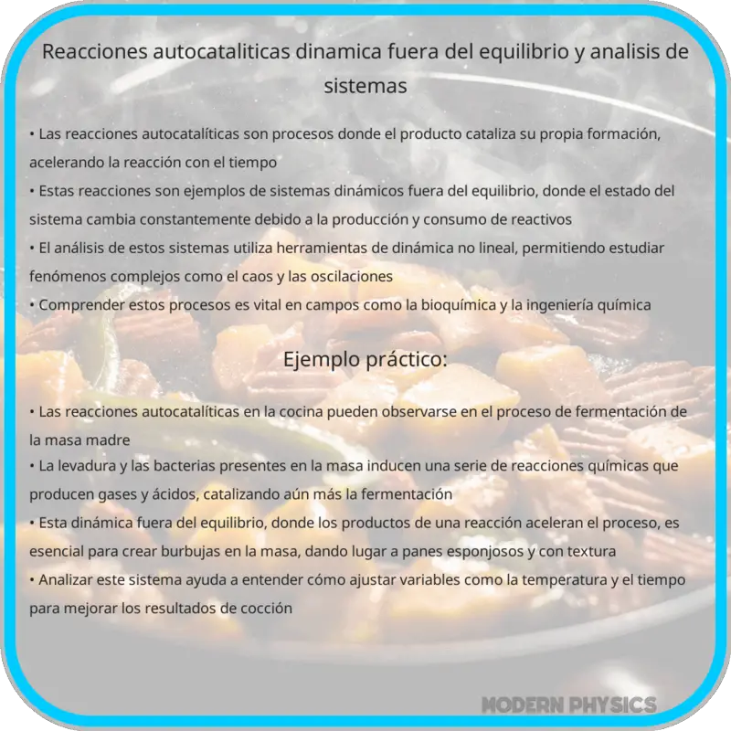 Reacciones Autocatalíticas | Dinámica fuera del Equilibrio y Análisis de Sistemas