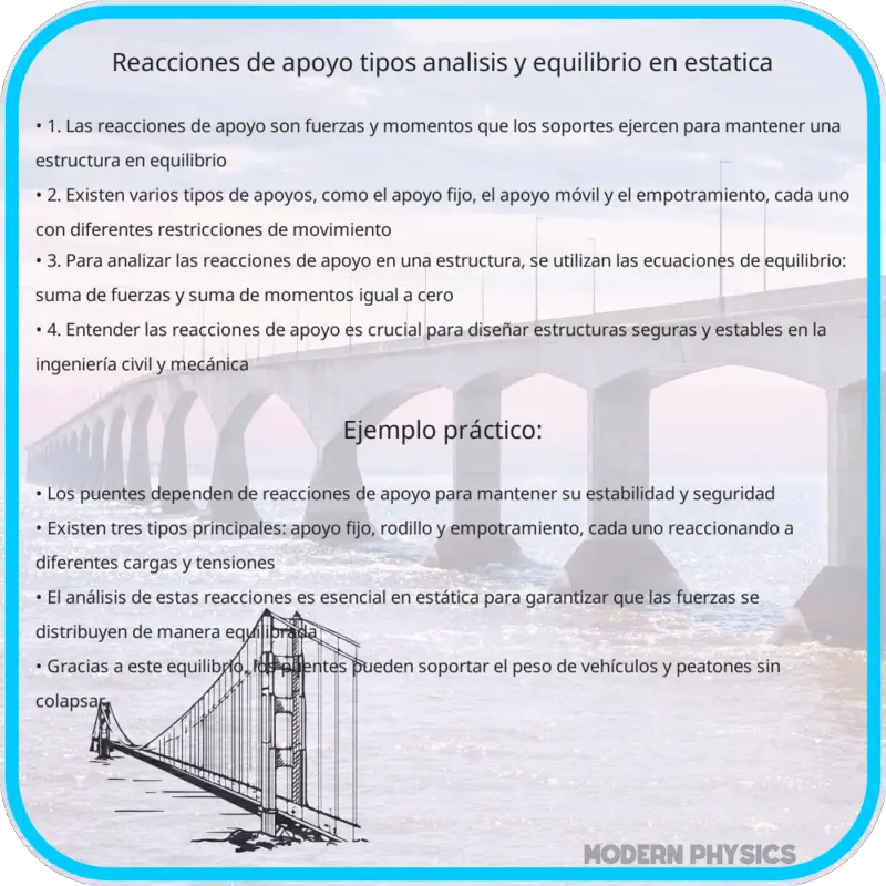 Reacciones de Apoyo: Tipos, Análisis y Equilibrio en Estática
